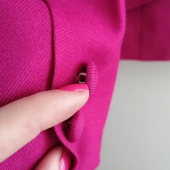 Vintage Braemar by Jeremy Scott Pure Virgin Wool Pink Single Breasted Blazer 4 - Picture 12 of 17